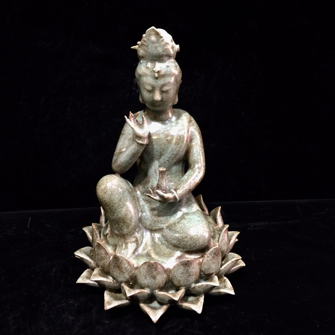 Chinese antique porcelain lotus Guanyin
