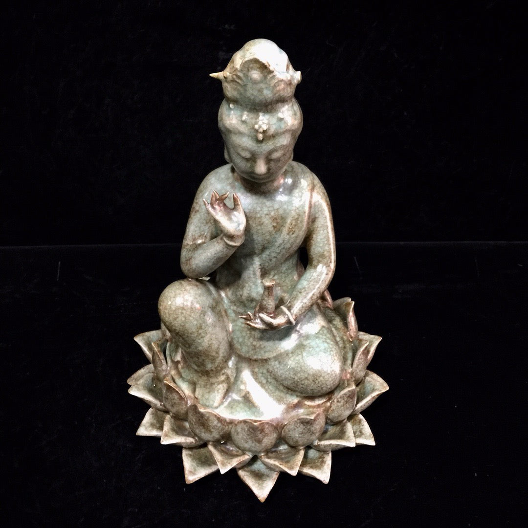Chinese antique porcelain lotus Guanyin