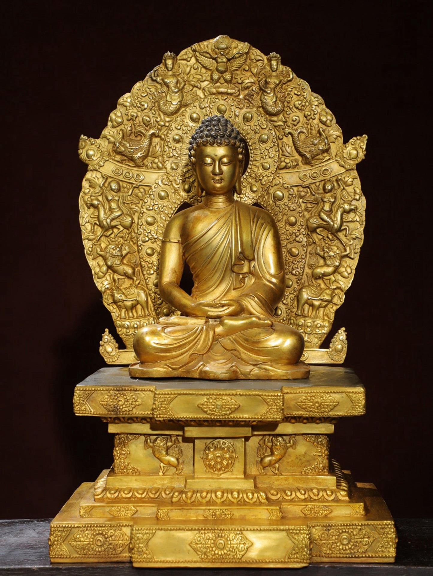 Bronze gilded statue of Amitabha Buddha