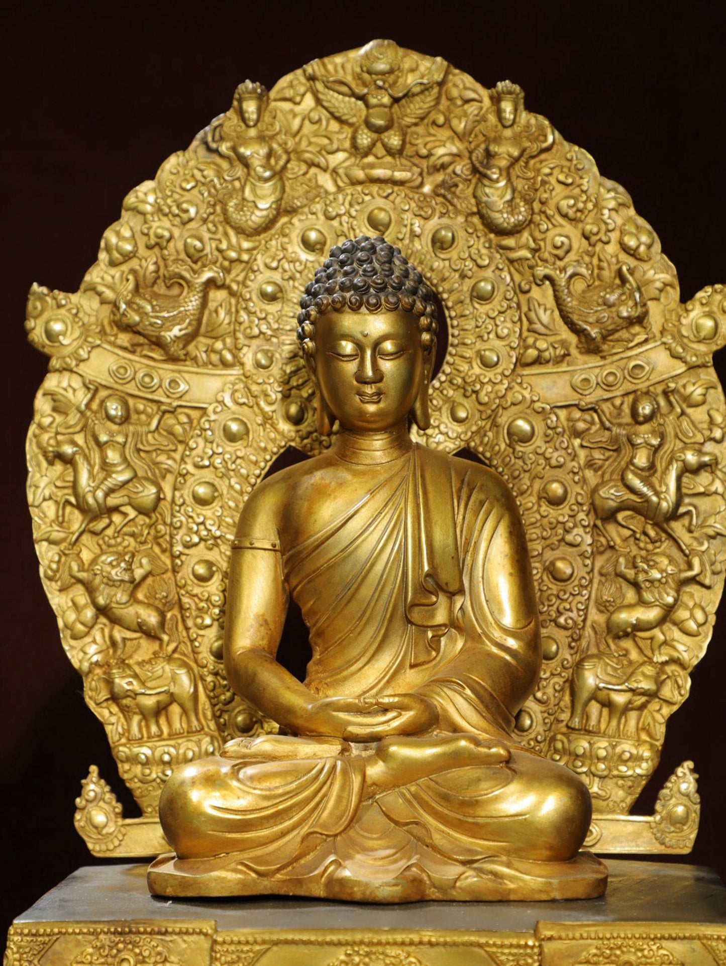 Bronze gilded statue of Amitabha Buddha