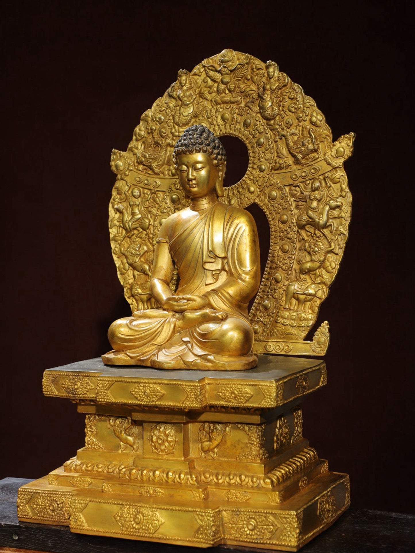 Bronze gilded statue of Amitabha Buddha