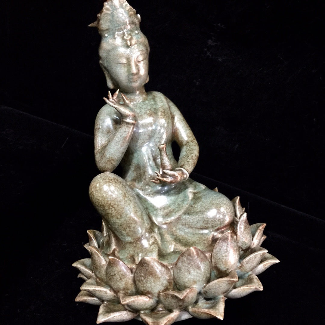 Chinese antique porcelain lotus Guanyin
