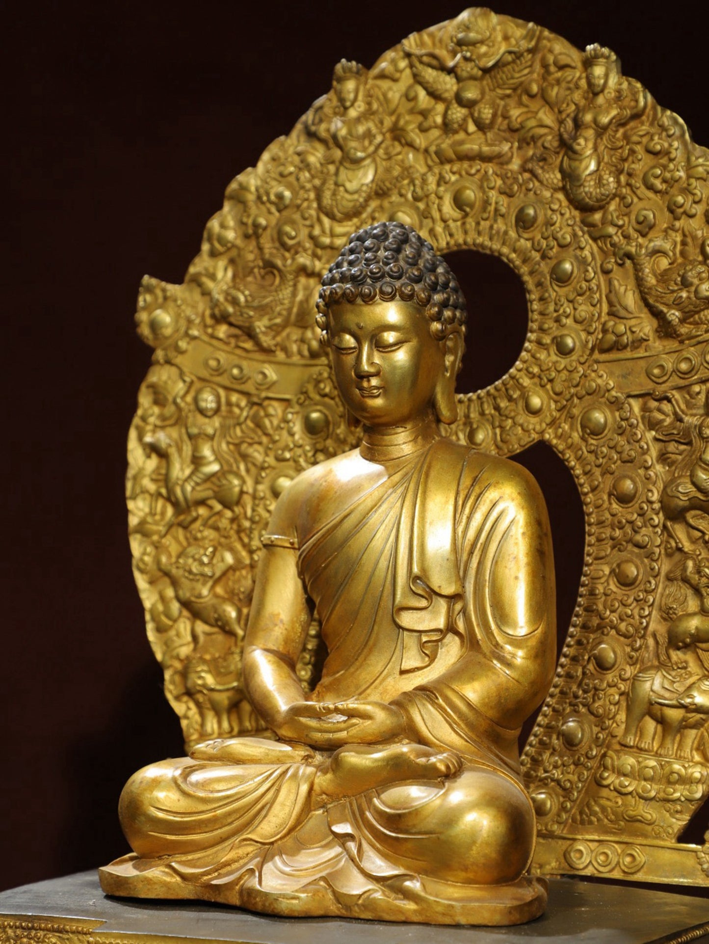 Bronze gilded statue of Amitabha Buddha