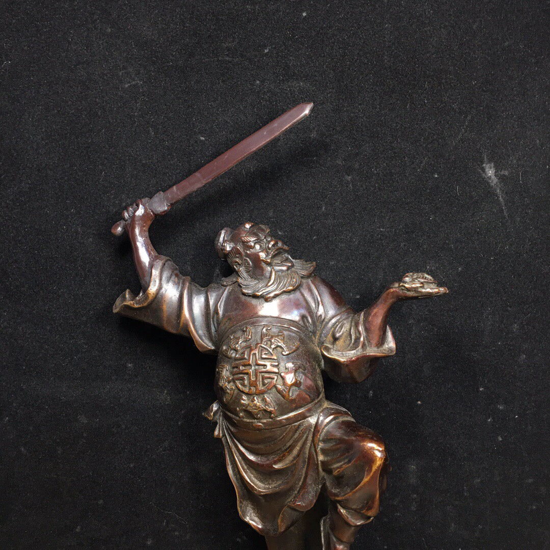Chinese antique pure copper Zhong Kui ornaments
