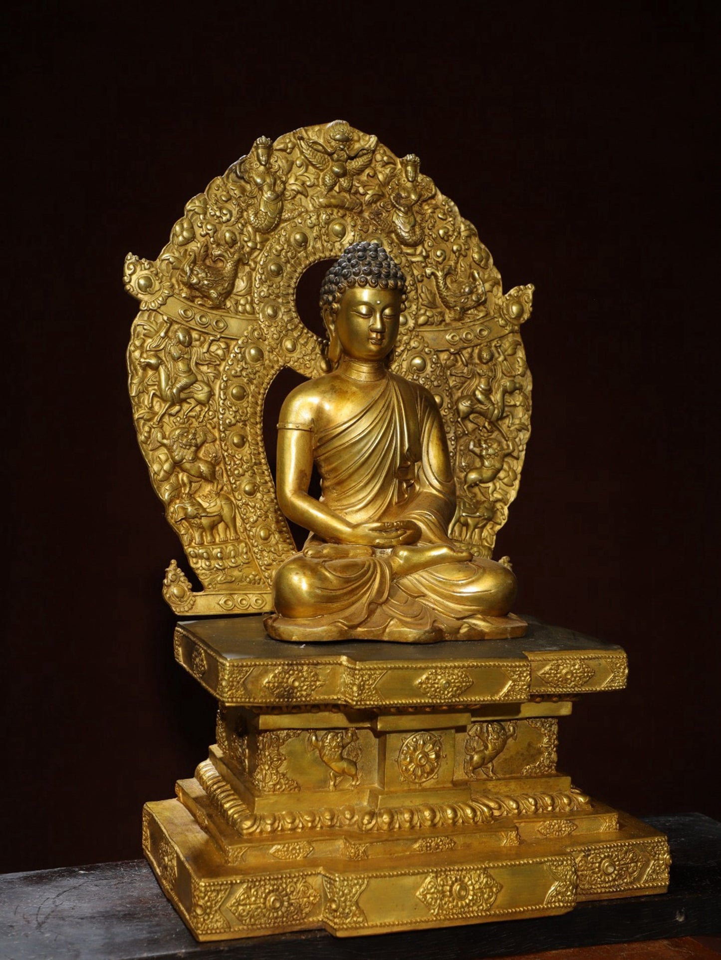 Bronze gilded statue of Amitabha Buddha