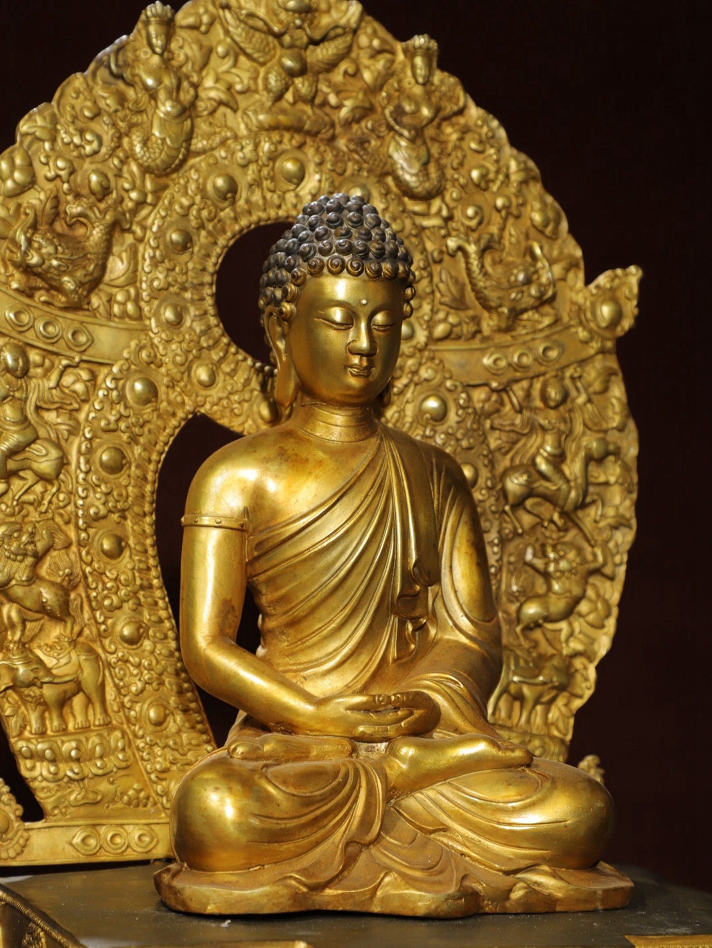 Bronze gilded statue of Amitabha Buddha