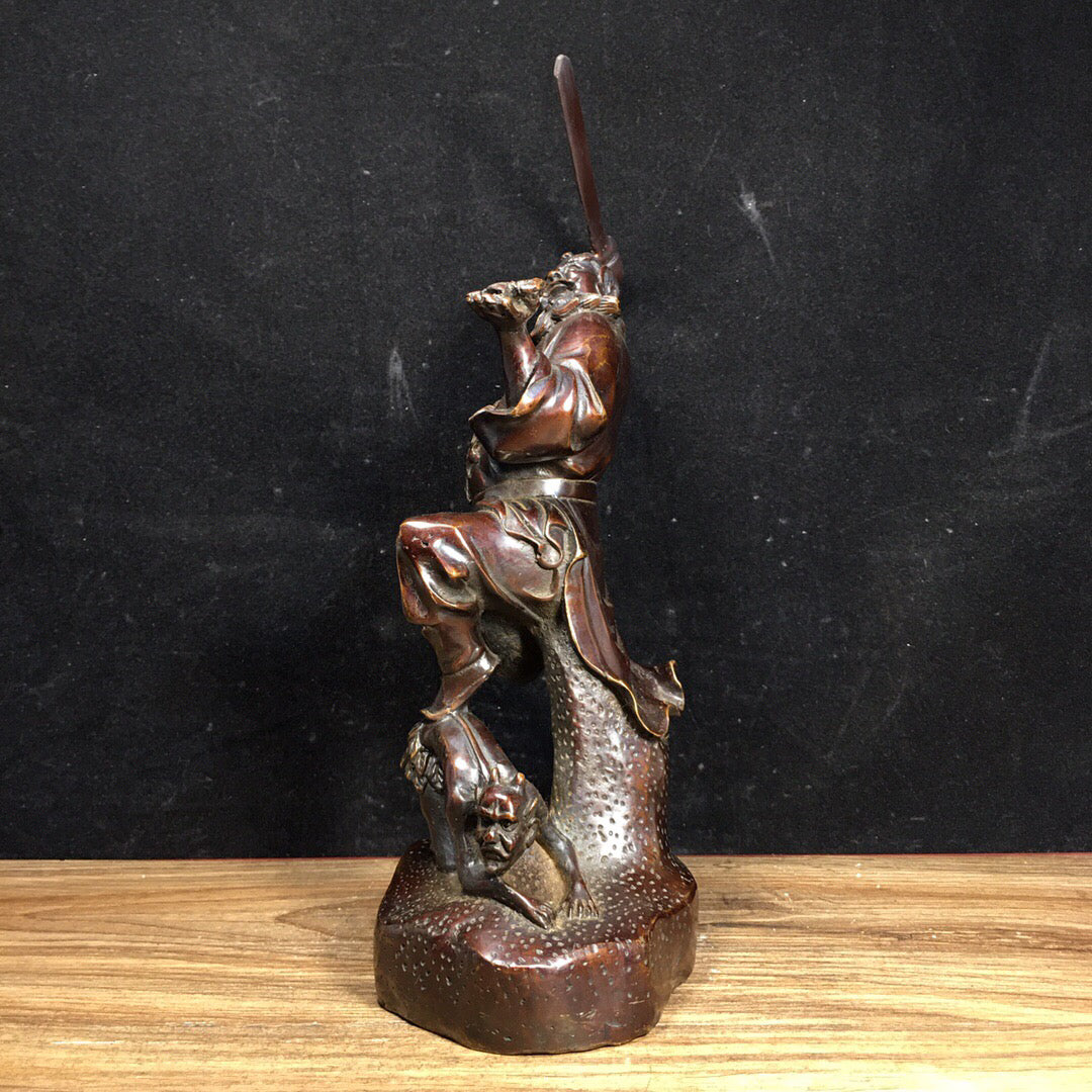 Chinese antique pure copper Zhong Kui ornaments