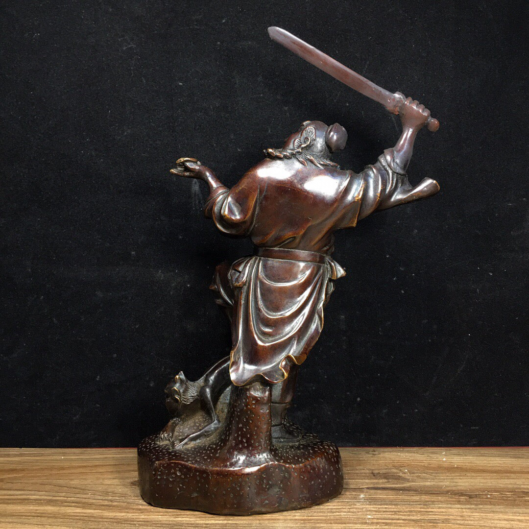 Chinese antique pure copper Zhong Kui ornaments
