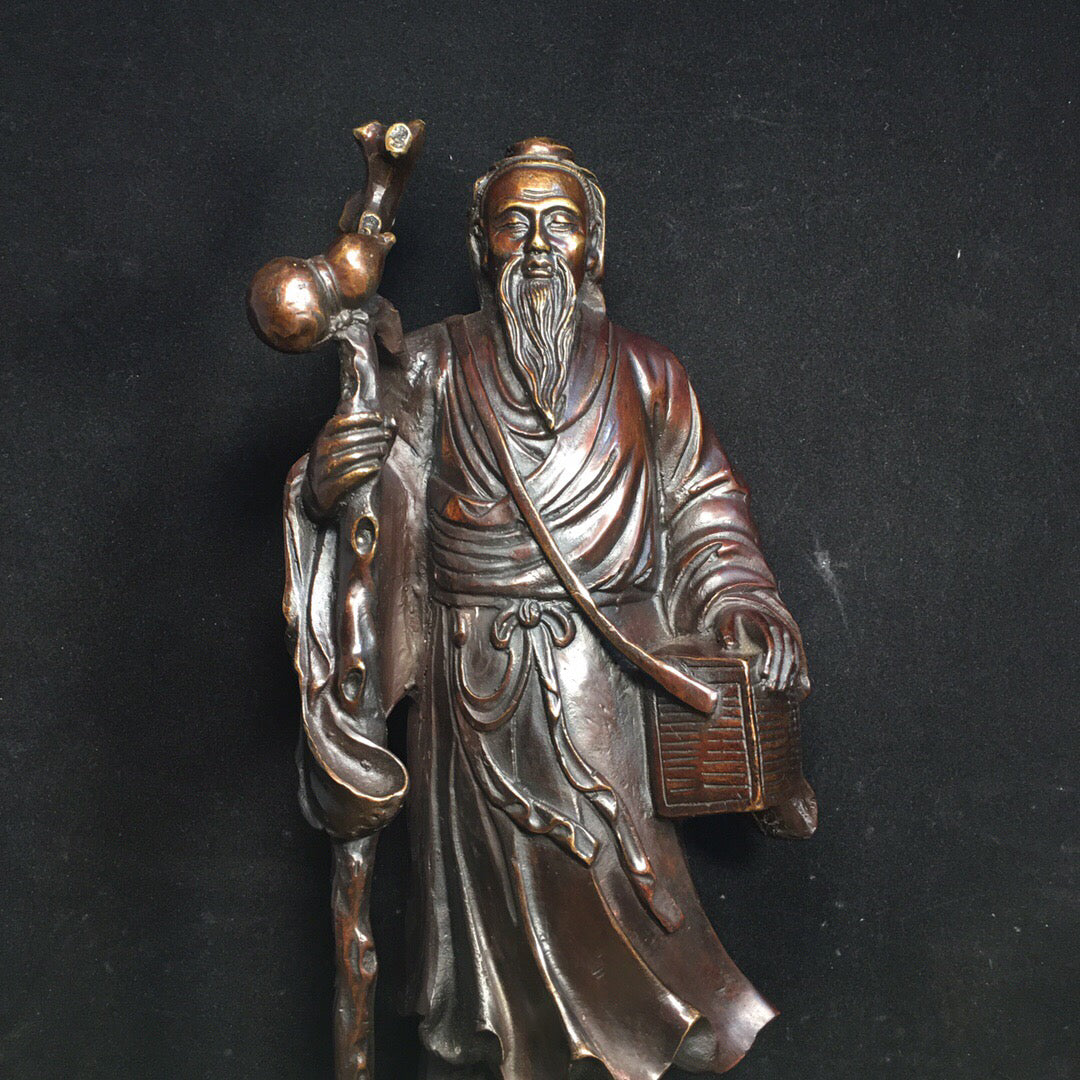 Chinese Antique Pure Copper Divine Doctor Hua Tuo