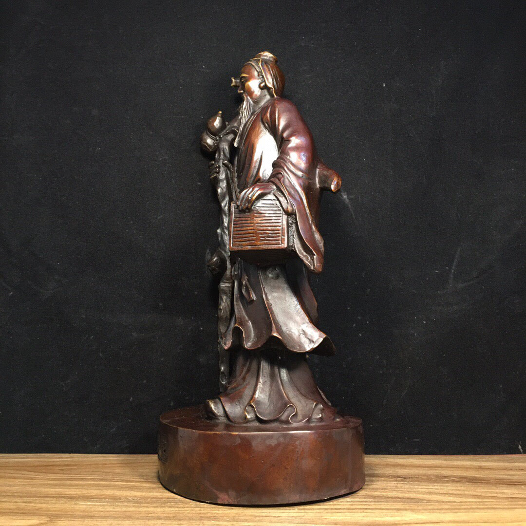 Chinese Antique Pure Copper Divine Doctor Hua Tuo