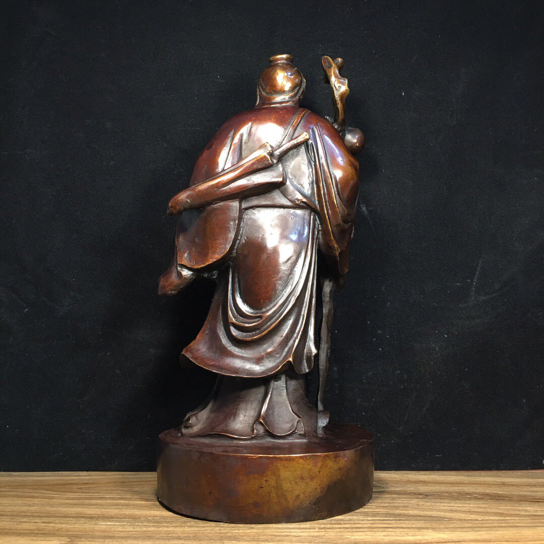 Chinese Antique Pure Copper Divine Doctor Hua Tuo