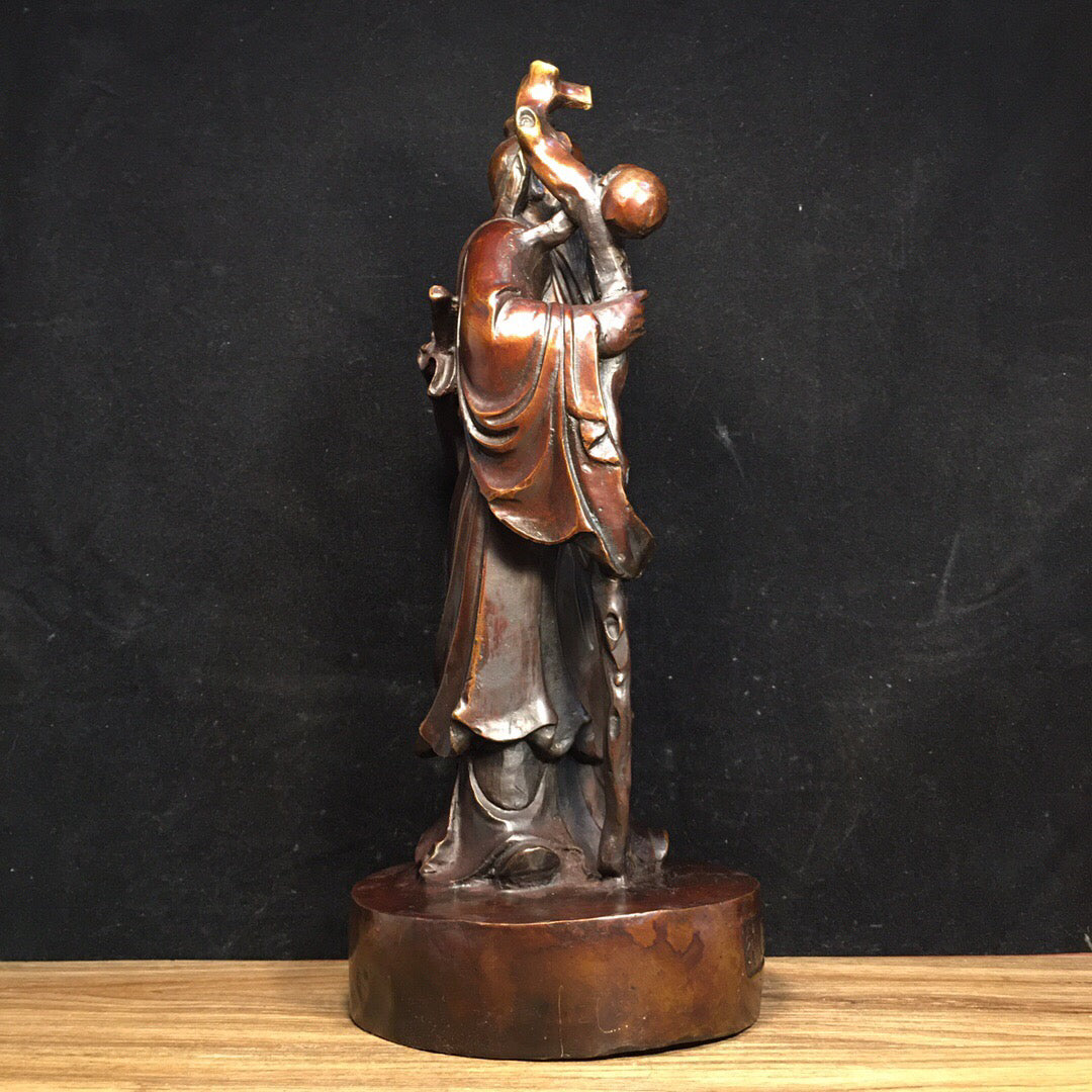 Chinese Antique Pure Copper Divine Doctor Hua Tuo