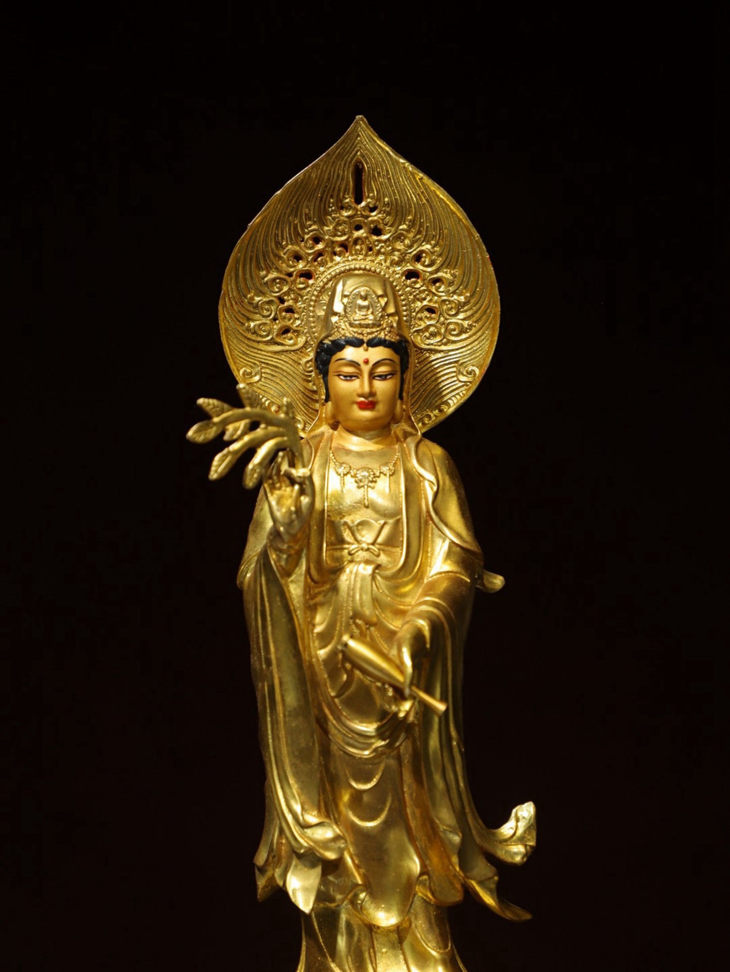 Bronze Plated Bodhisattva Statue