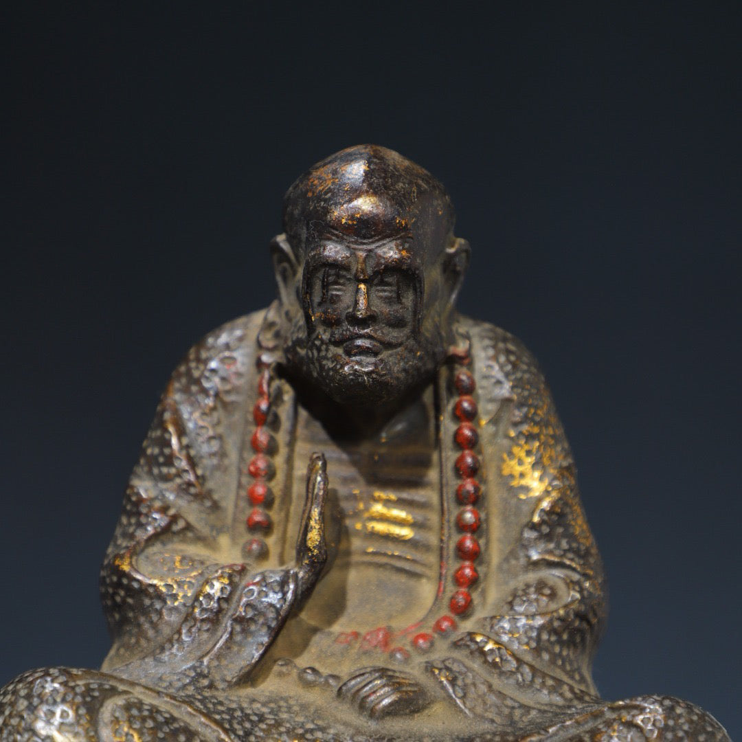 Chinese antique pure copper statue of Dharma Buddha