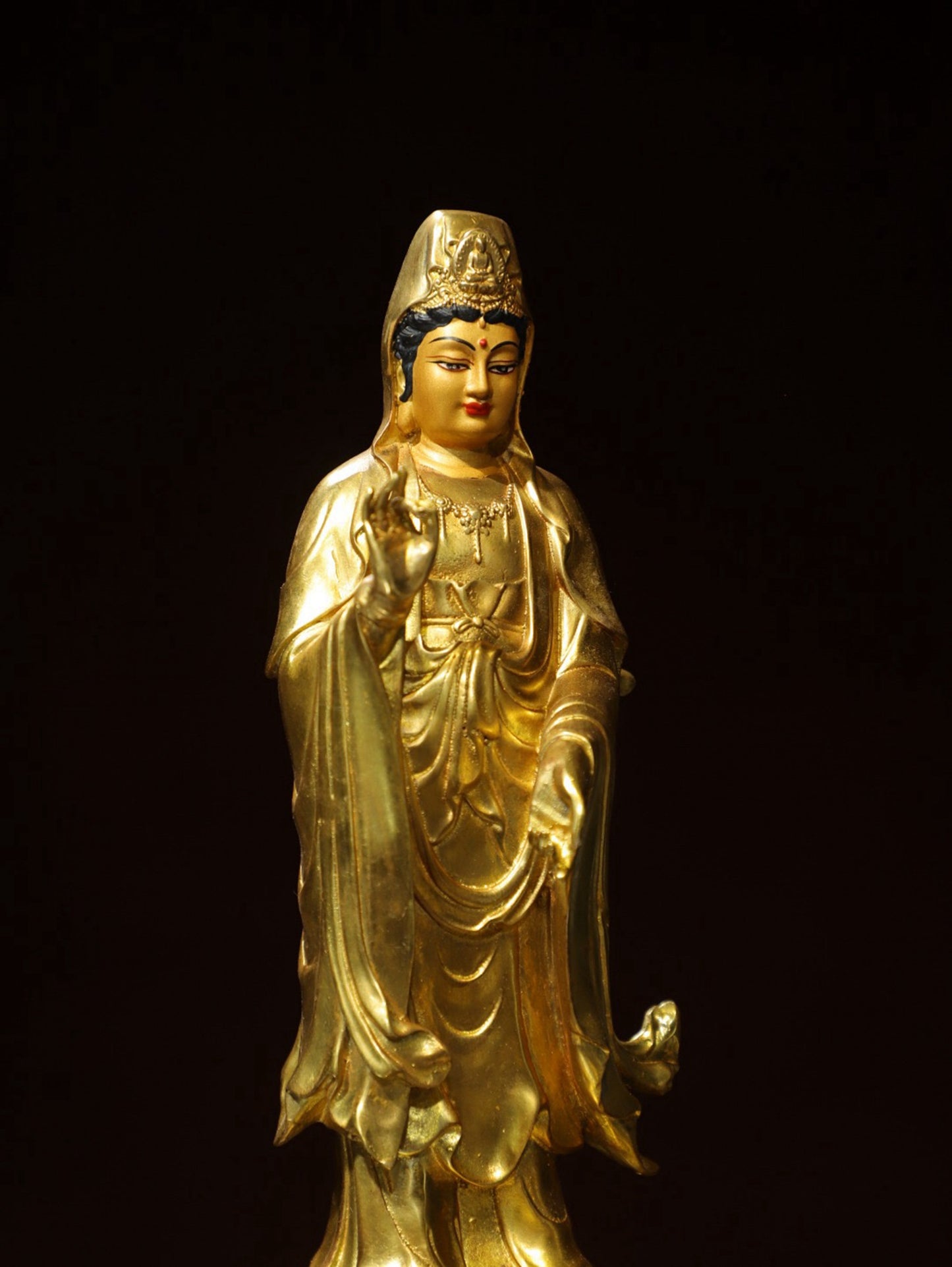 Bronze Plated Bodhisattva Statue