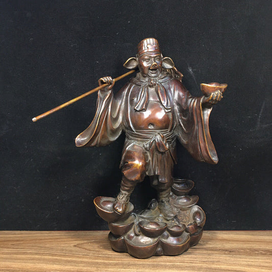 Chinese antique pure copper pig eight precepts for attracting wealth and warding off evil ornaments