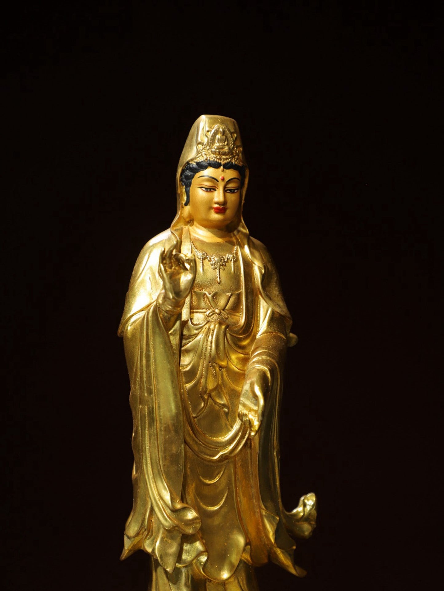 Bronze Plated Bodhisattva Statue