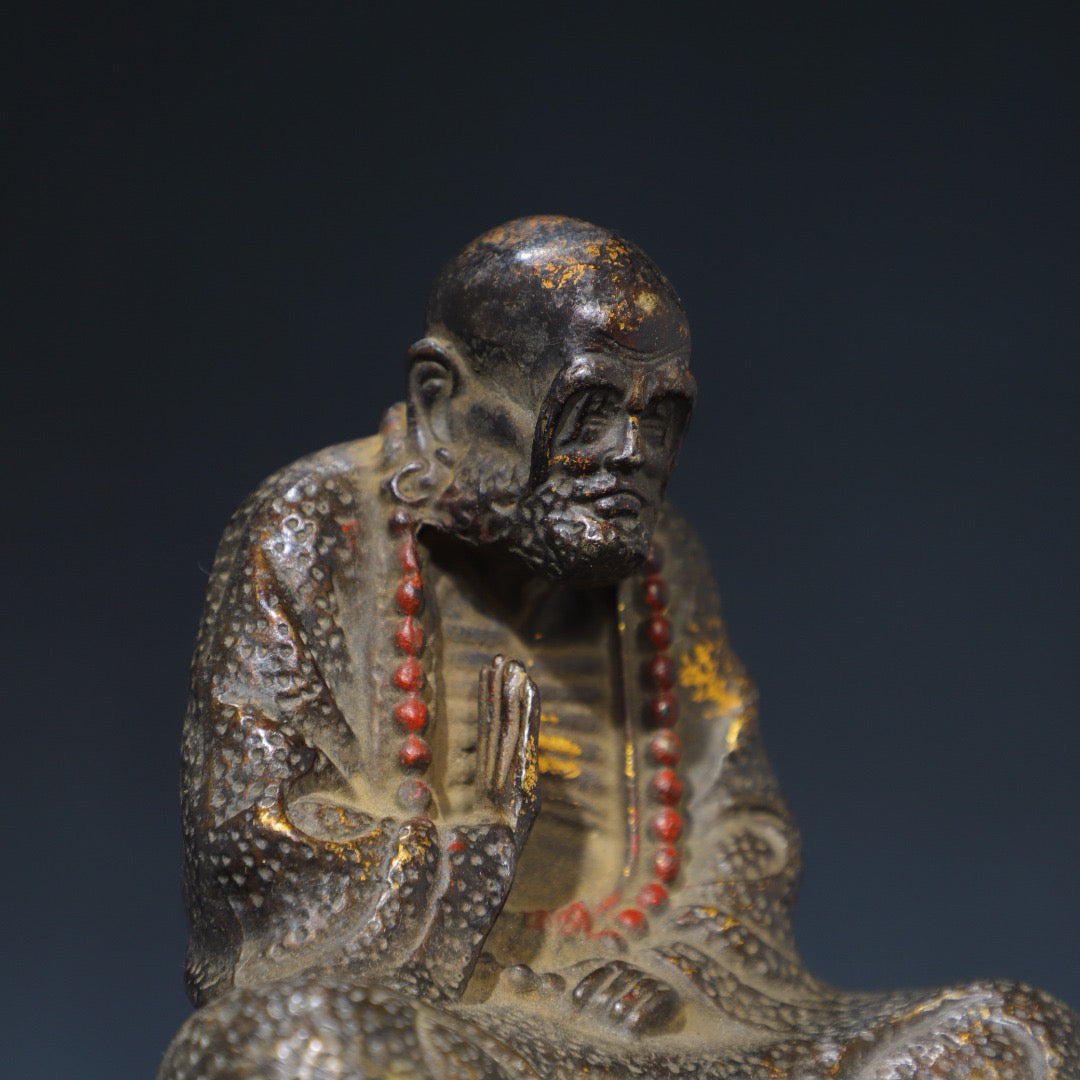 Chinese antique pure copper statue of Dharma Buddha