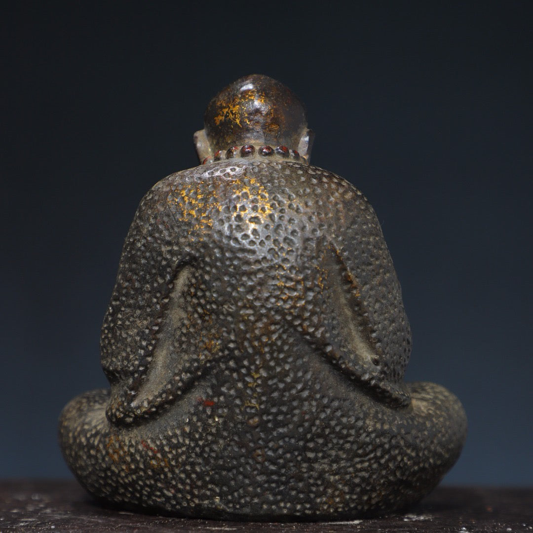 Chinese antique pure copper statue of Dharma Buddha