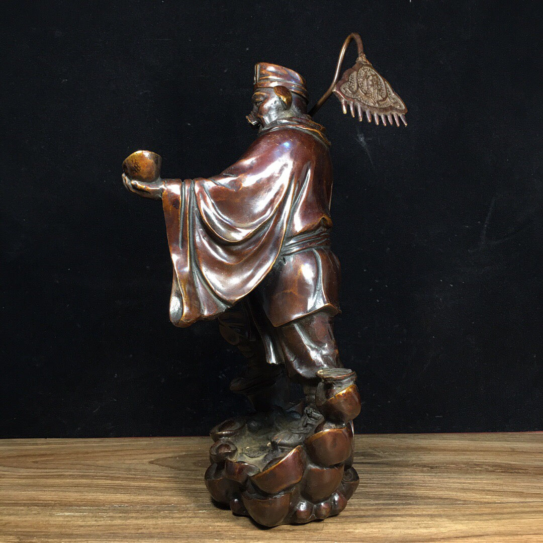 Chinese antique pure copper pig eight precepts for attracting wealth and warding off evil ornaments