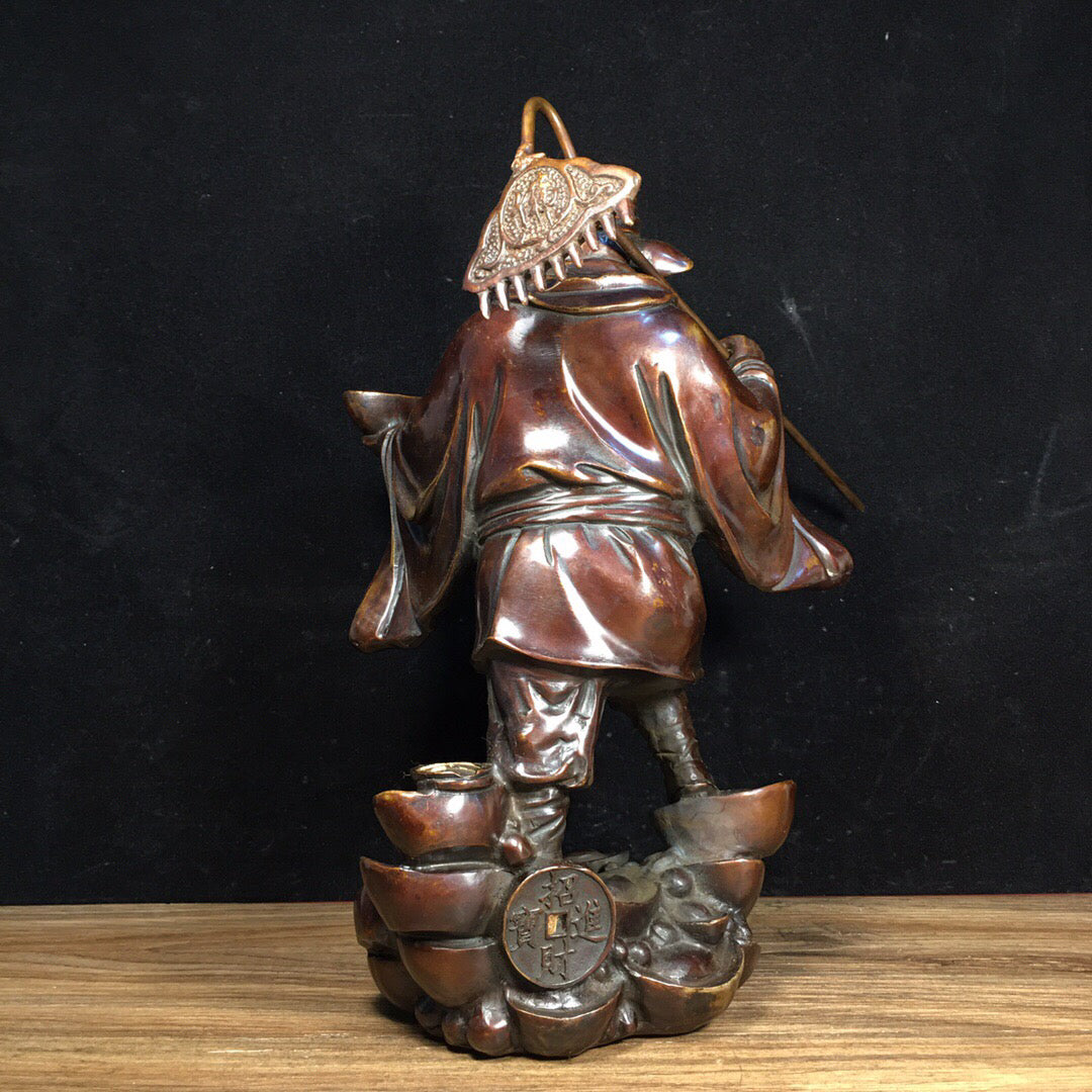 Chinese antique pure copper pig eight precepts for attracting wealth and warding off evil ornaments