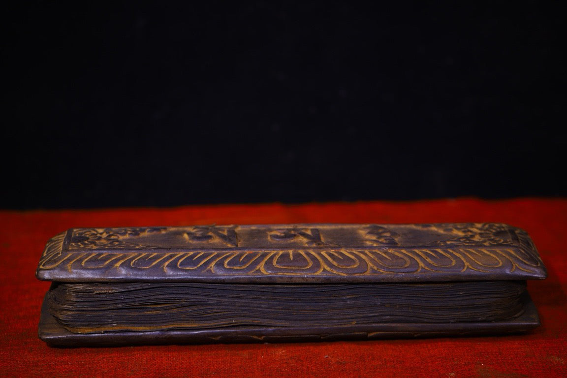 High monk hand drawn old scriptures