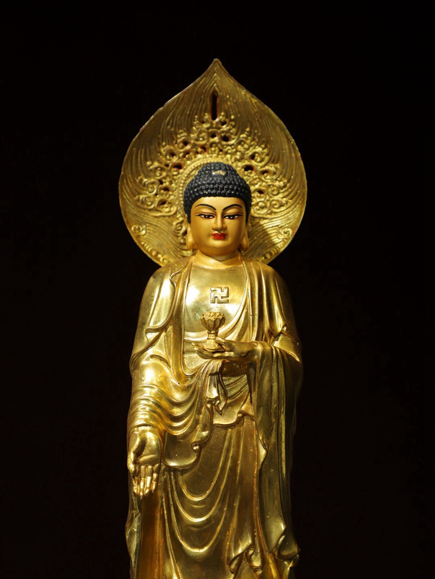 Bronze gilded statue of Amitabha Buddha