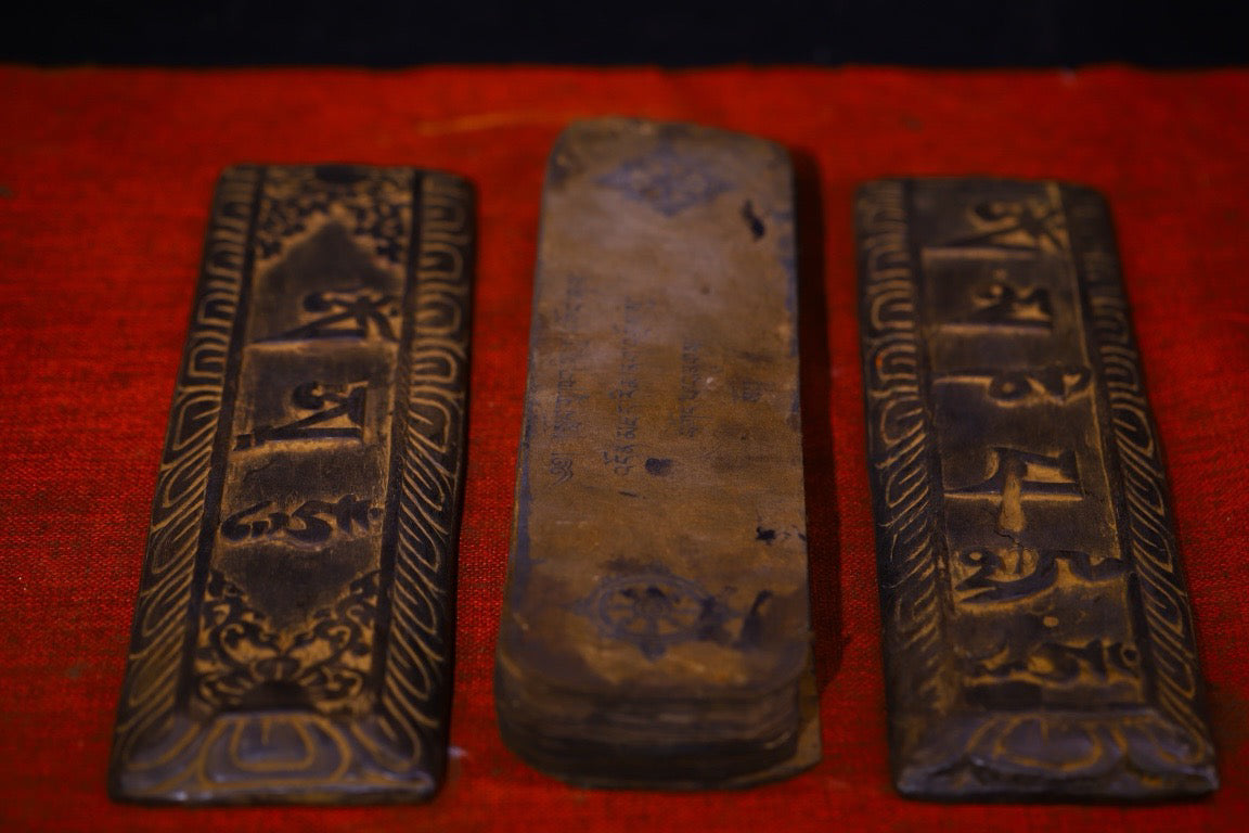 High monk hand drawn old scriptures