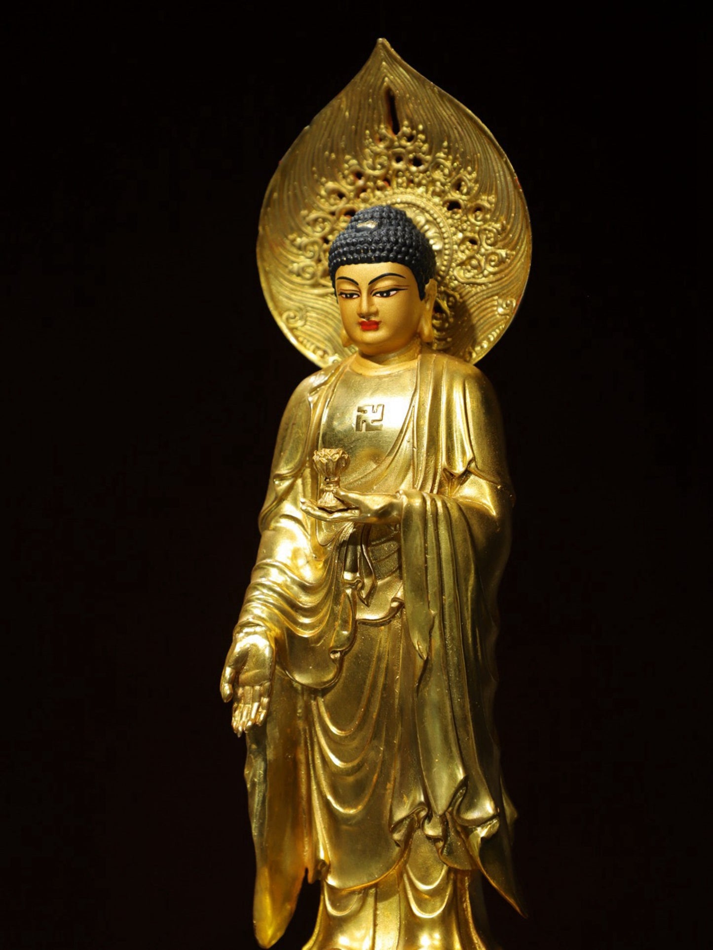 Bronze gilded statue of Amitabha Buddha