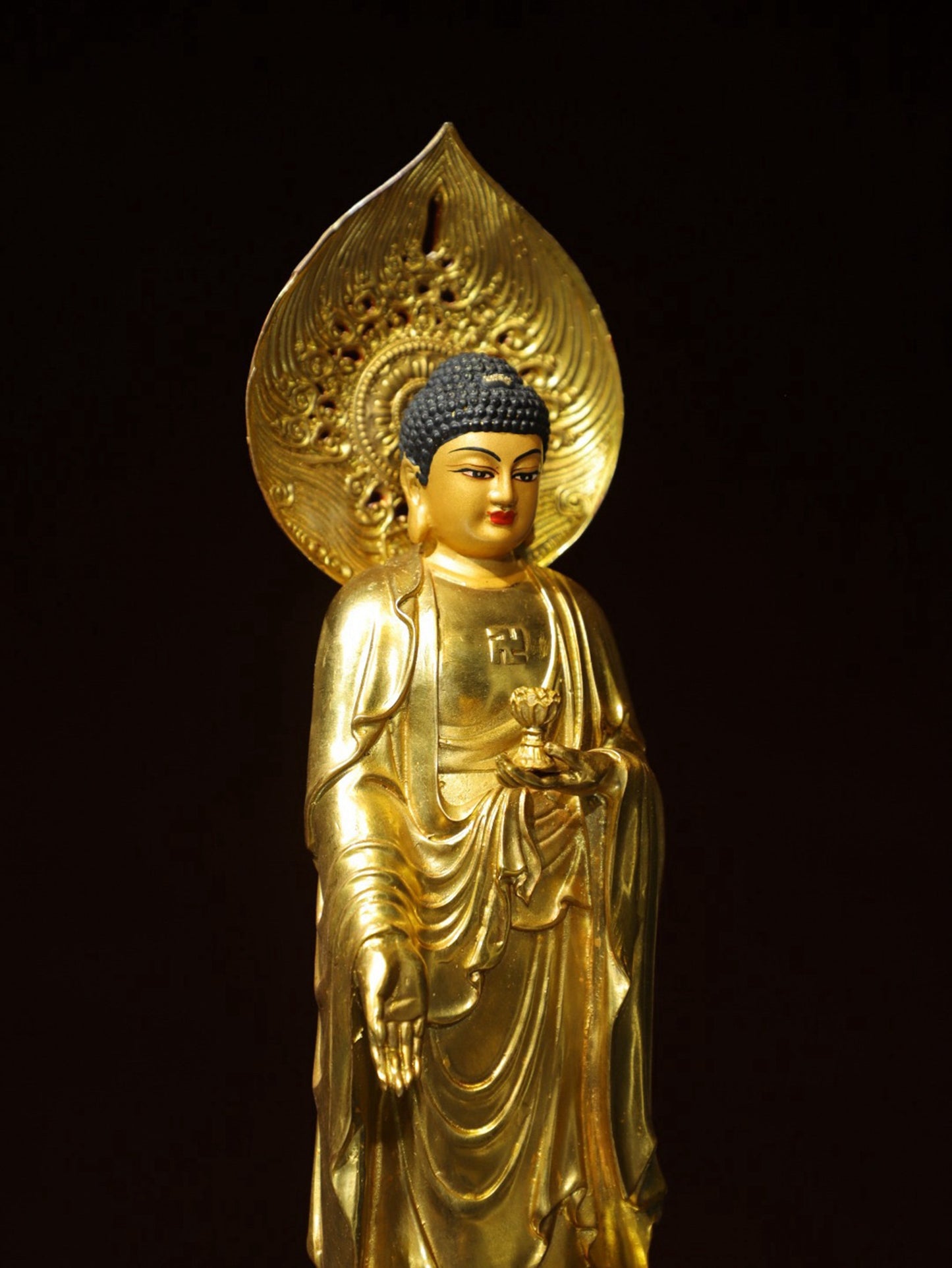 Bronze gilded statue of Amitabha Buddha