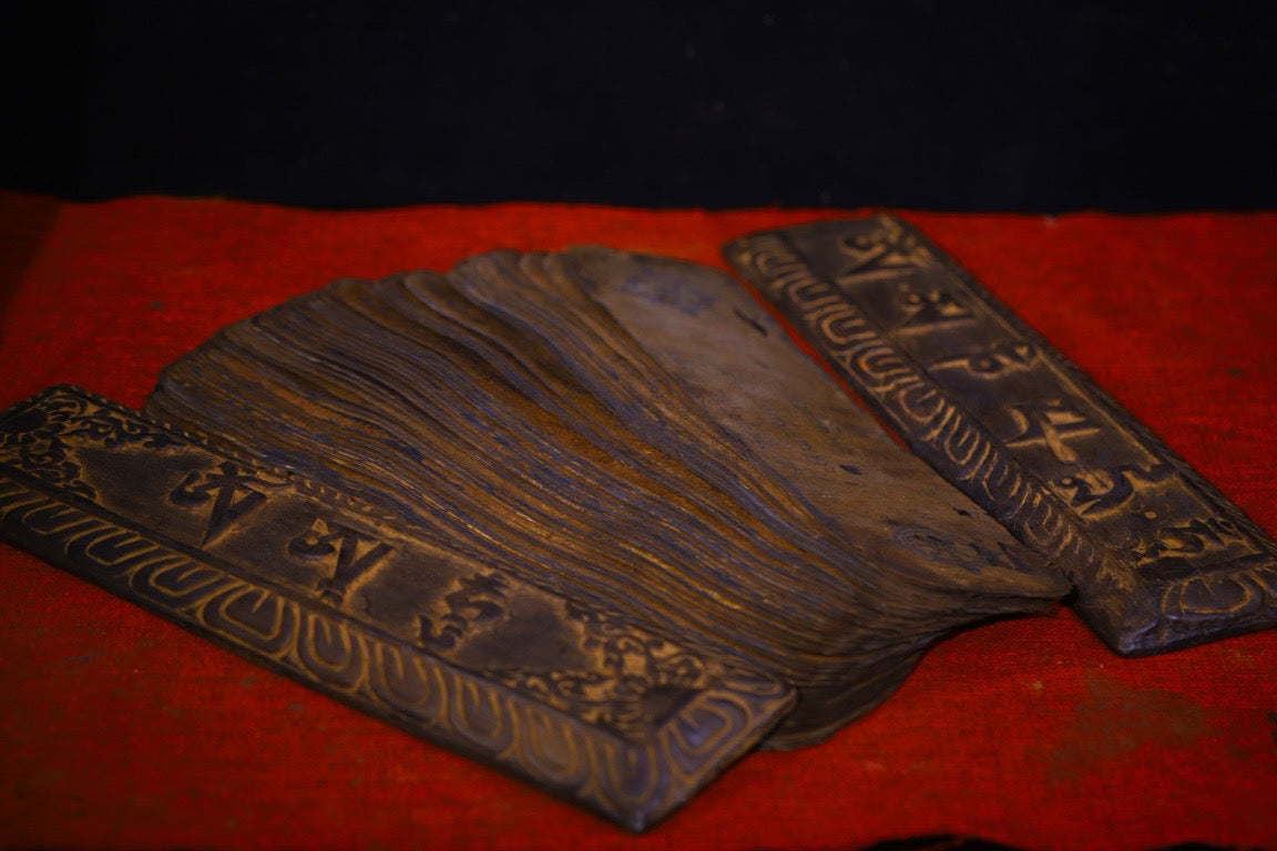 High monk hand drawn old scriptures