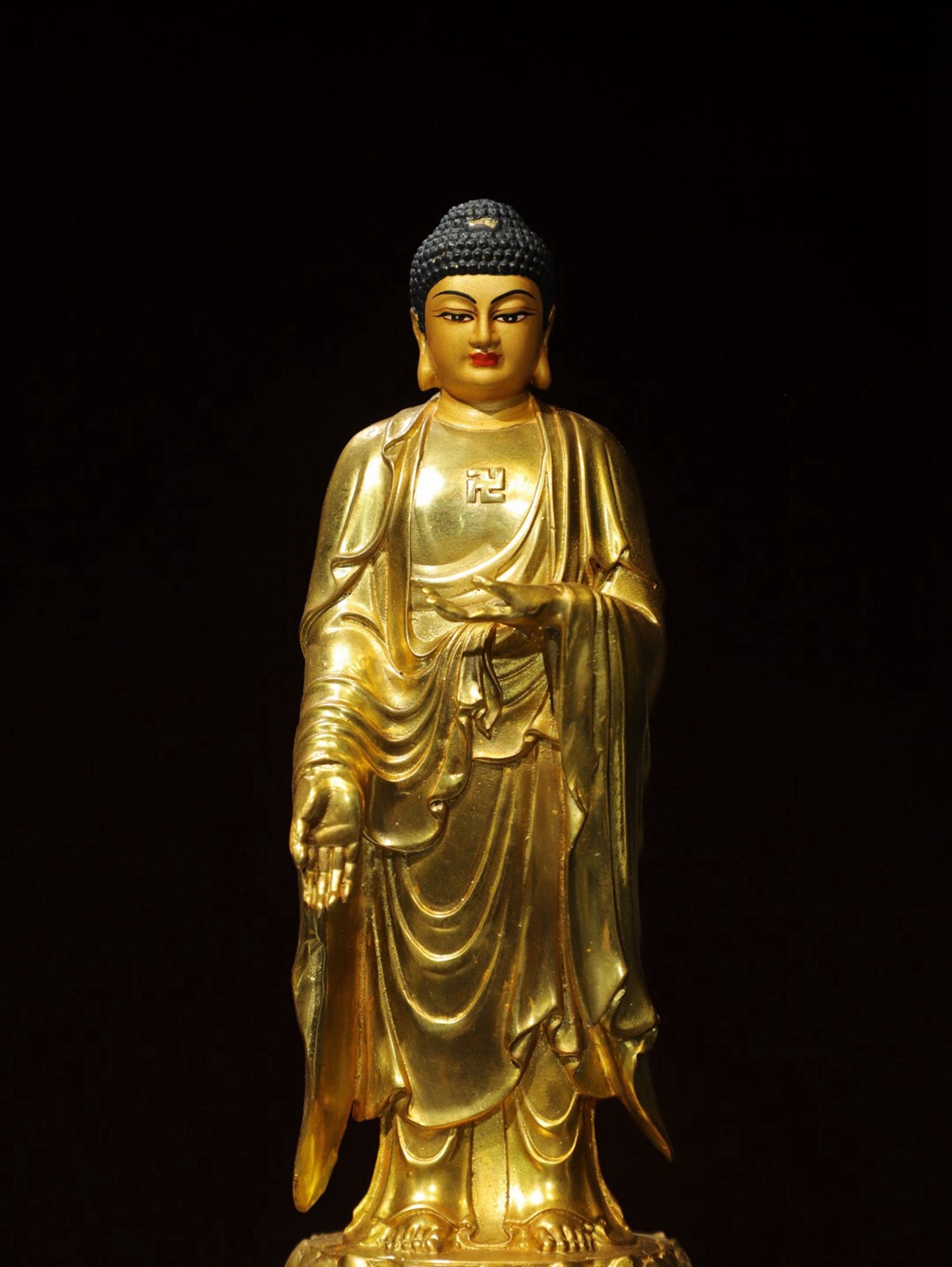 Bronze gilded statue of Amitabha Buddha