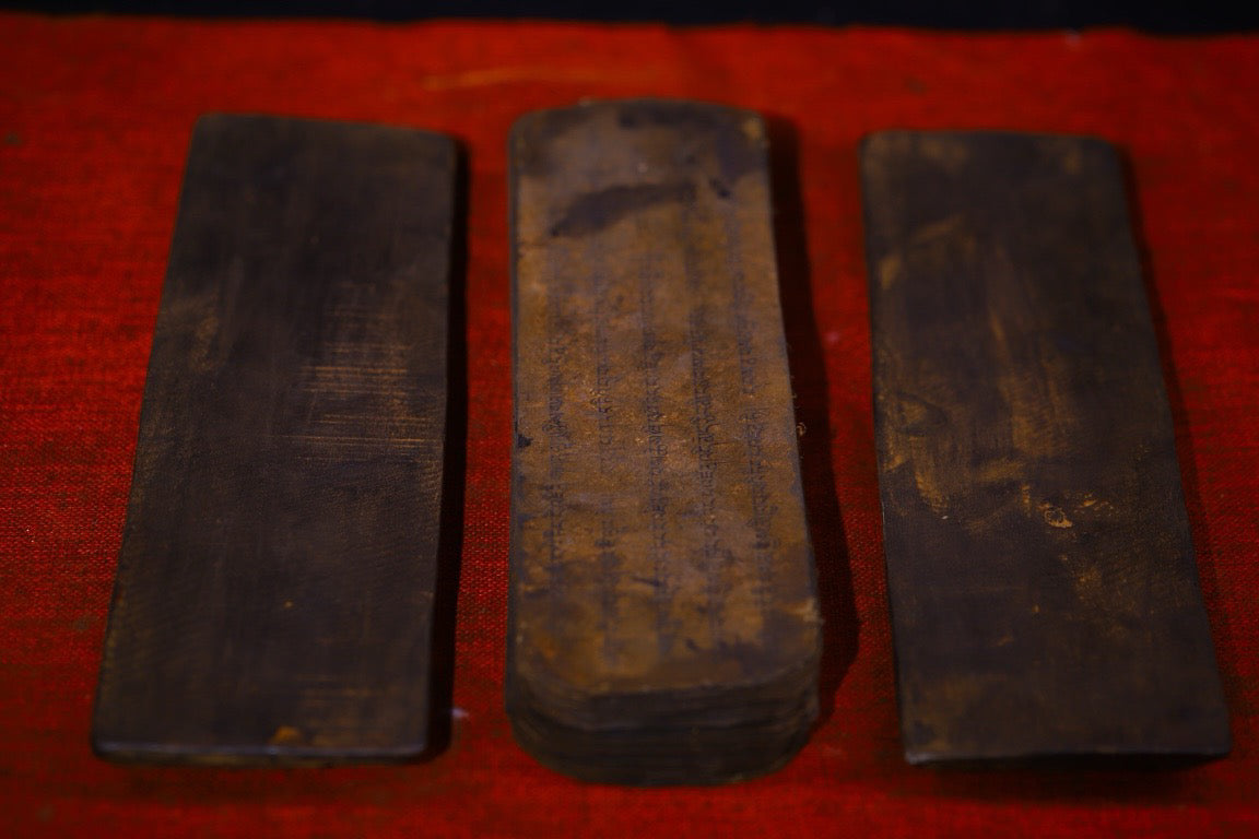 High monk hand drawn old scriptures