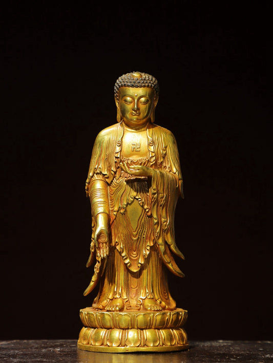 Bronze gilded statue of Amitabha Buddha
