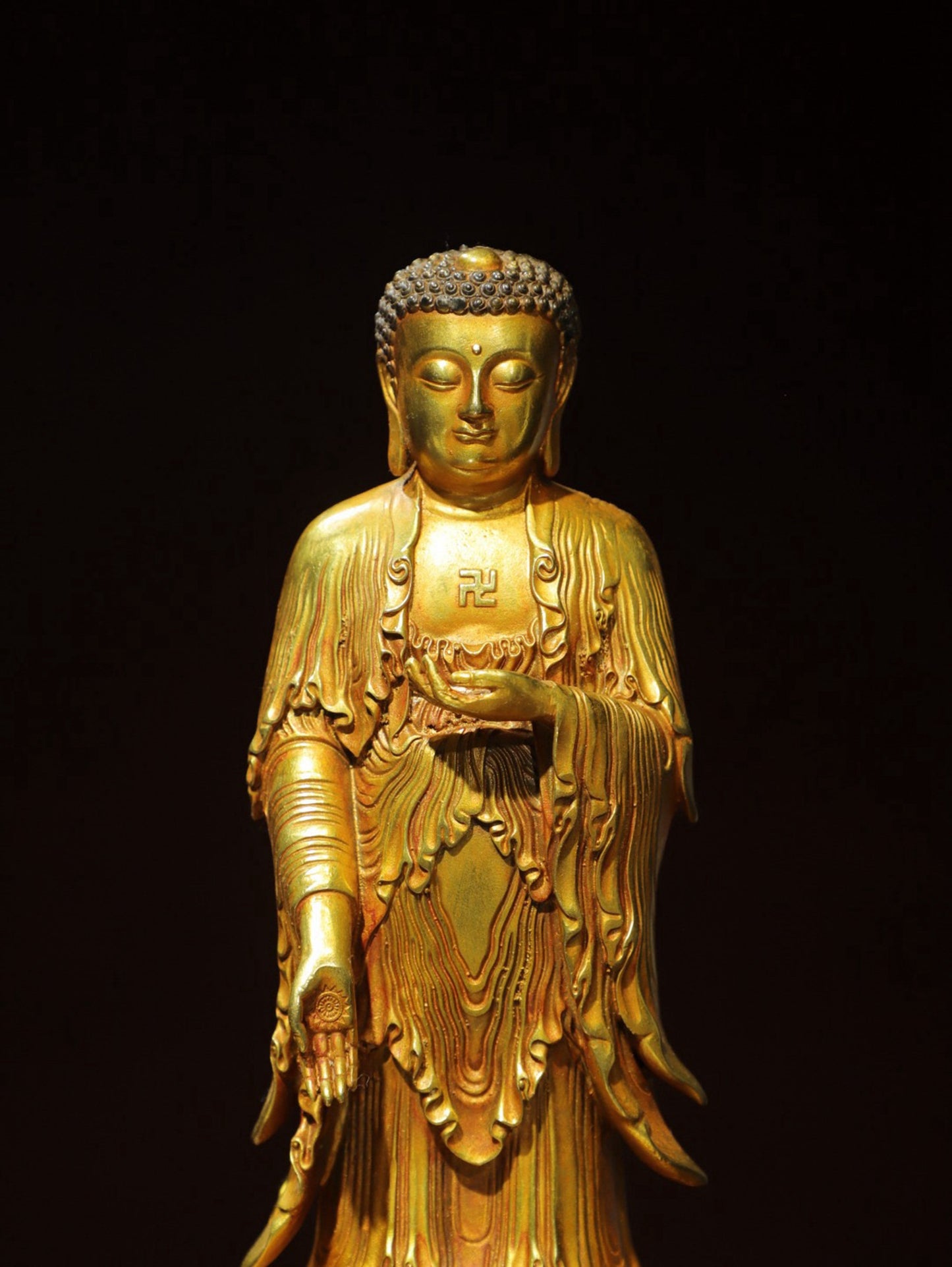 Bronze gilded statue of Amitabha Buddha