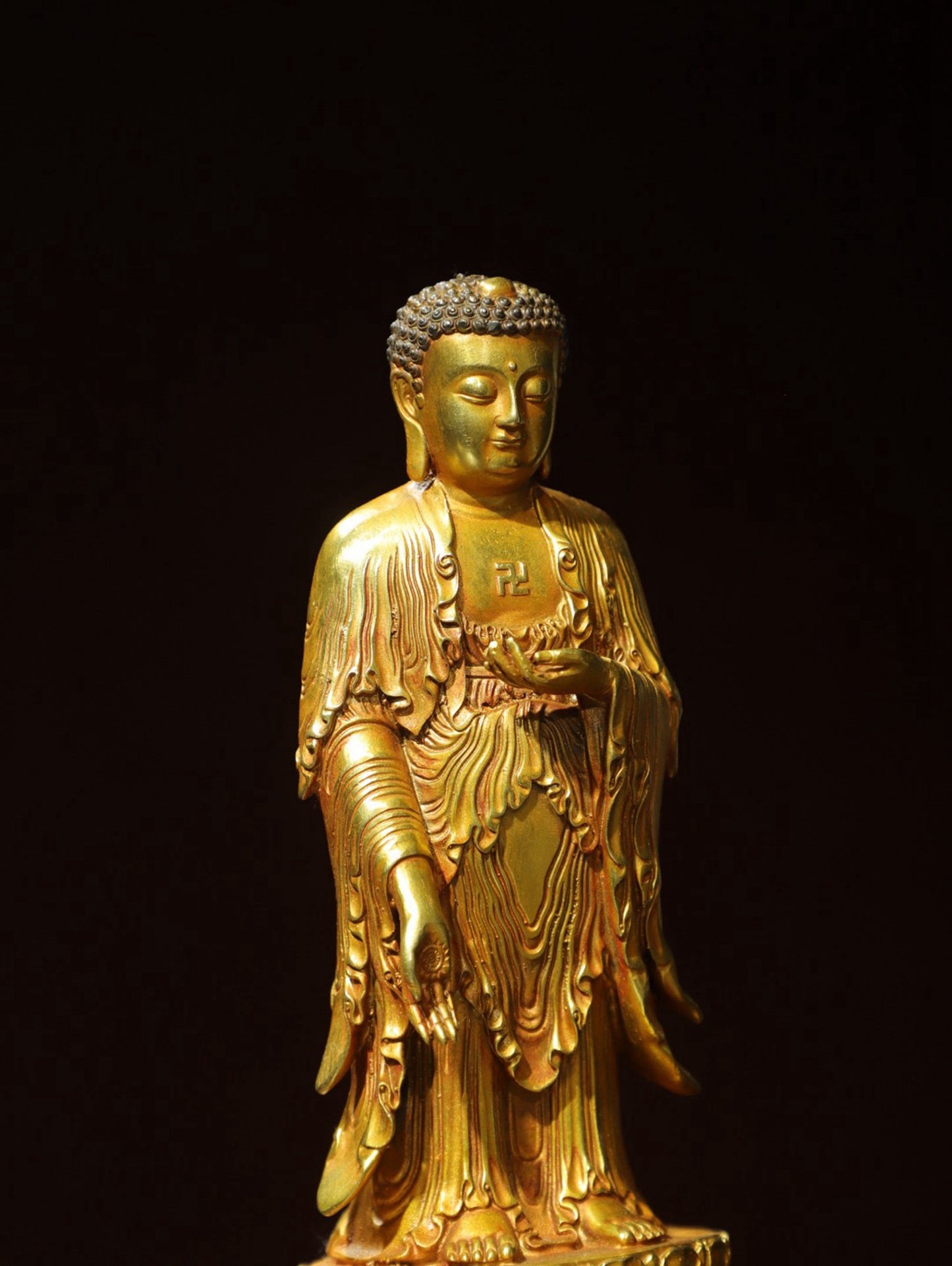 Bronze gilded statue of Amitabha Buddha