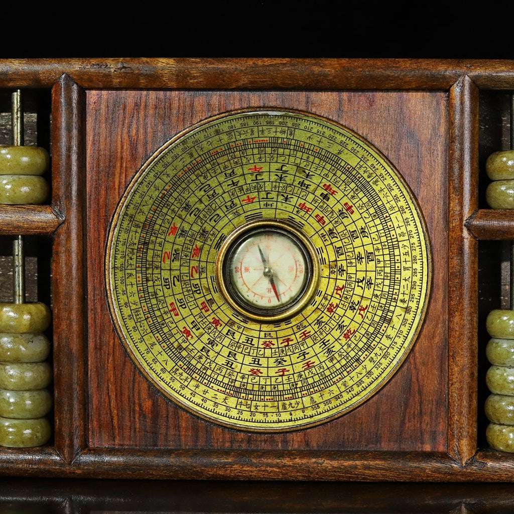 Rosewood inlaid compass