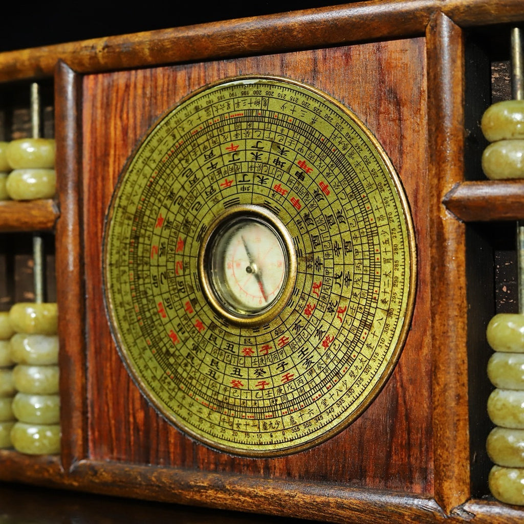 Rosewood inlaid compass