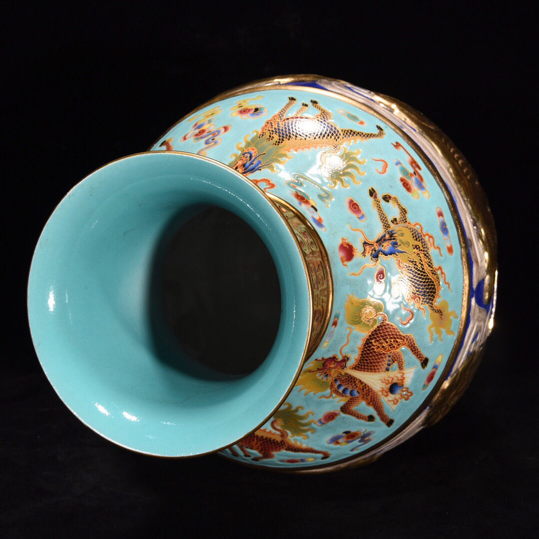 Chinese Antique Five Ox Bottle