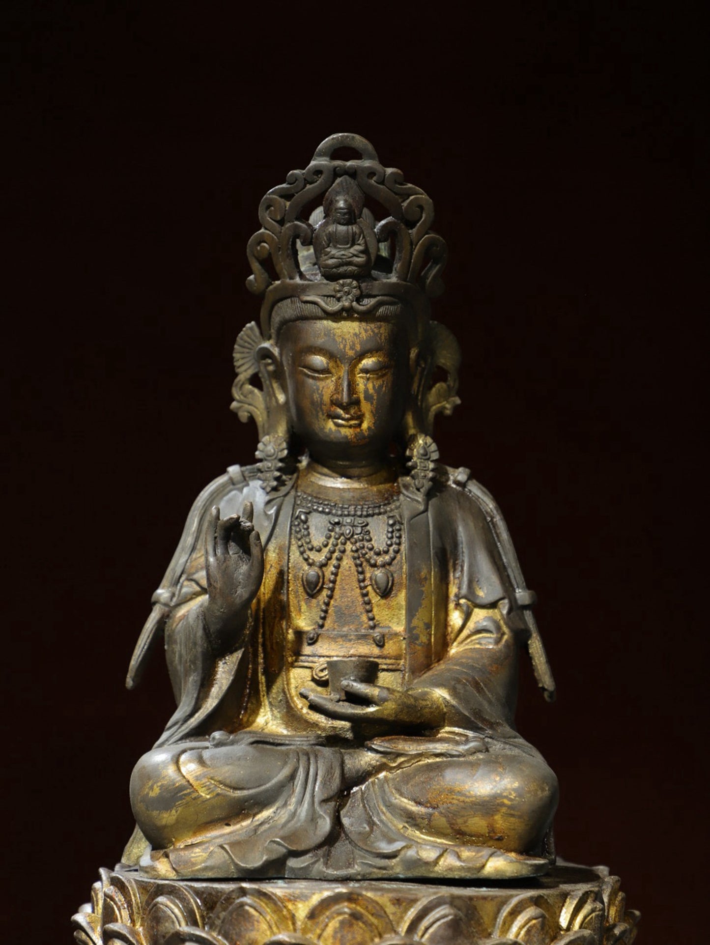 Bronze Plated Avalokitesvara Statue