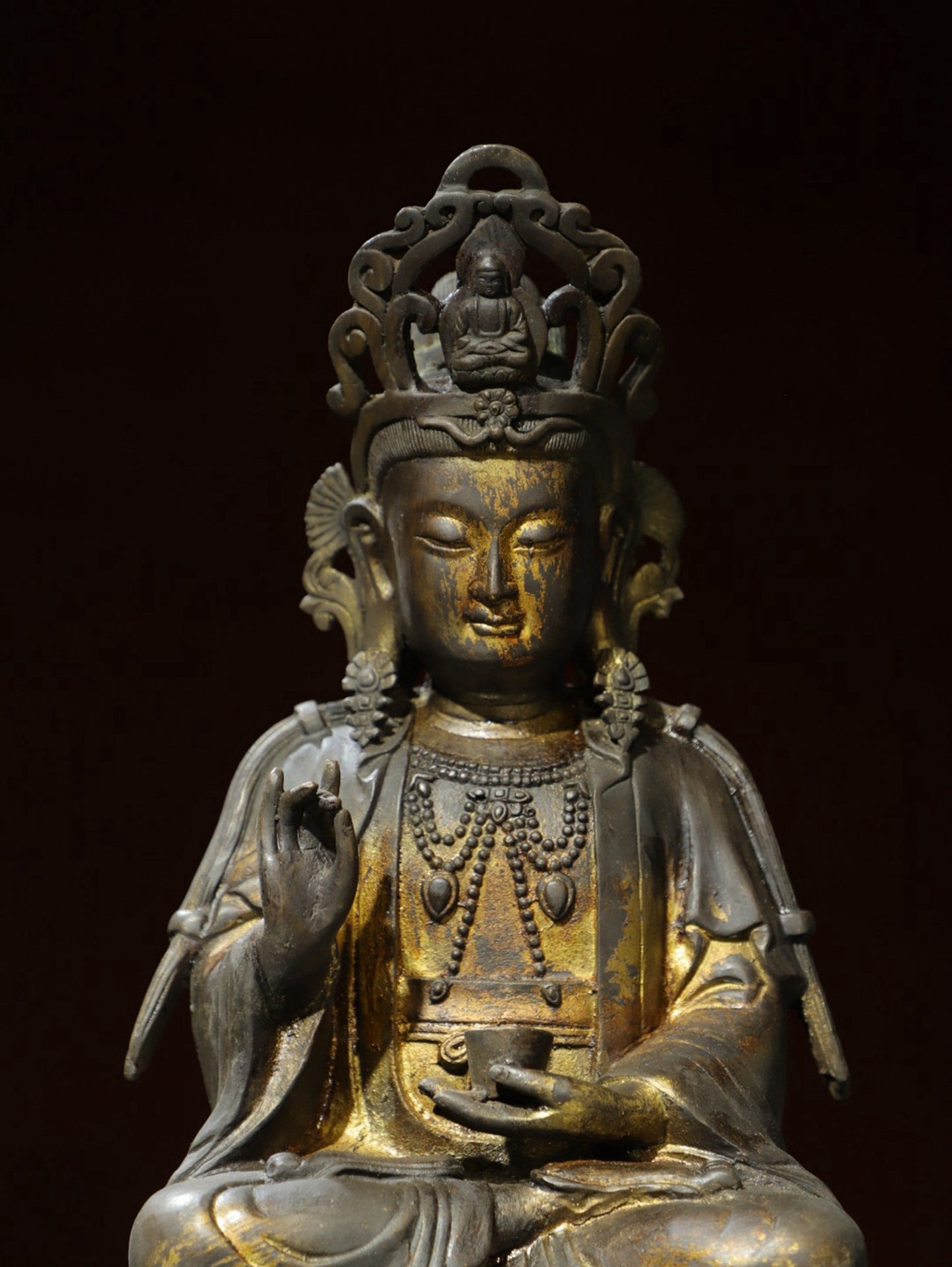 Bronze Plated Avalokitesvara Statue