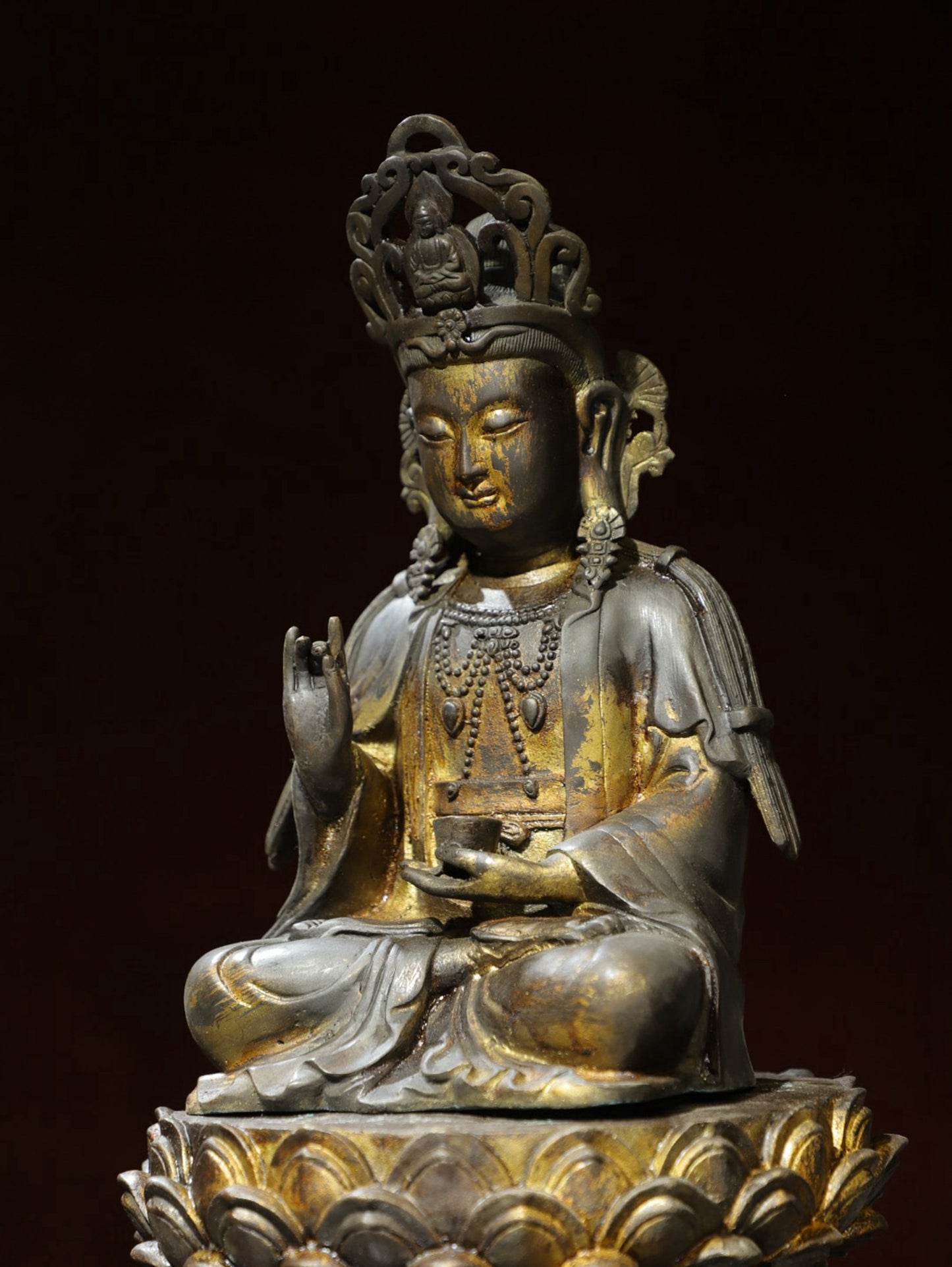 Bronze Plated Avalokitesvara Statue