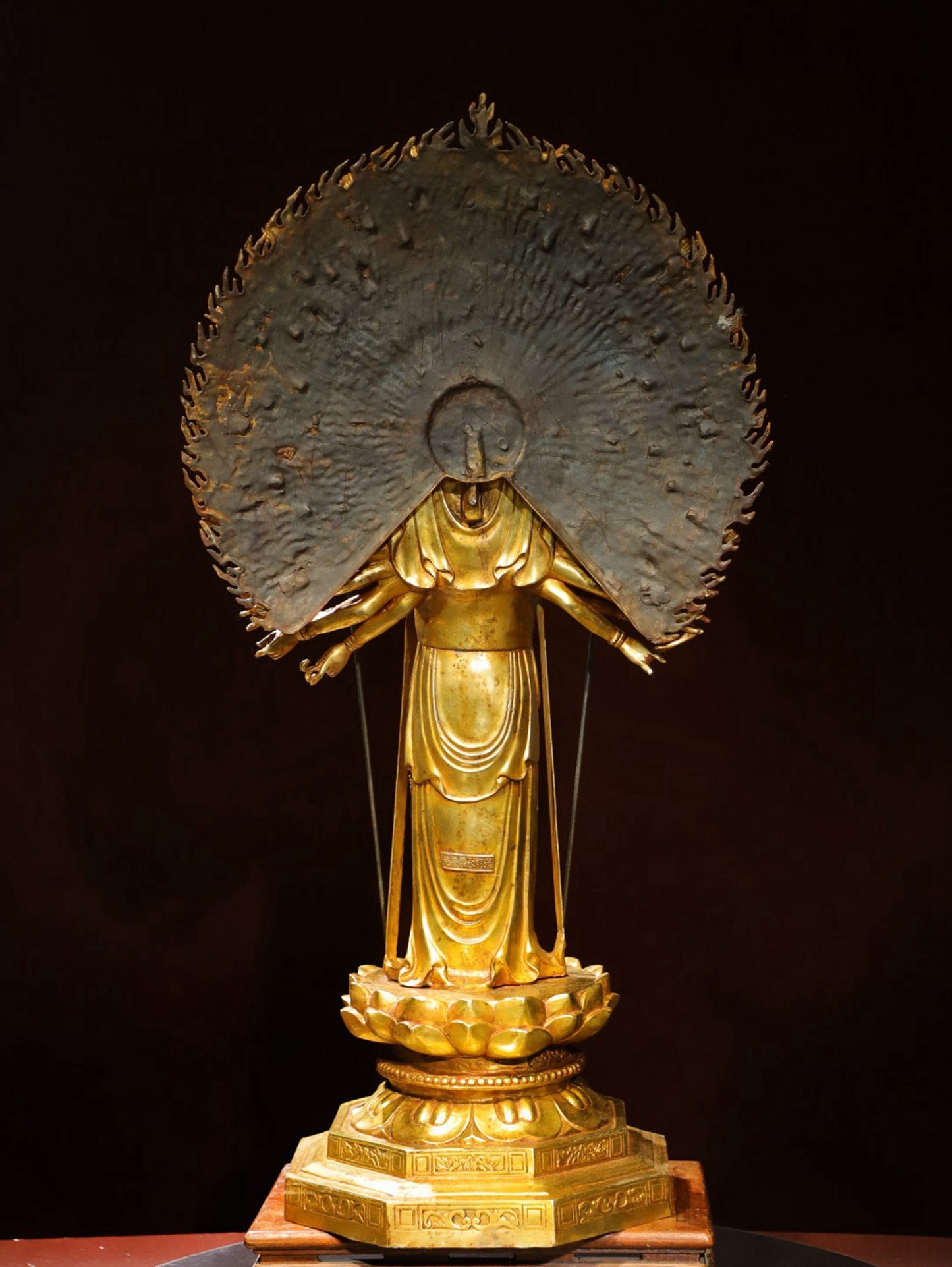 Bronze Plated Avalokitesvara with Thousand Hands Statue