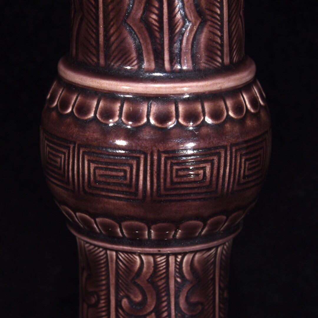 Chinese antique colored glazed flower drum