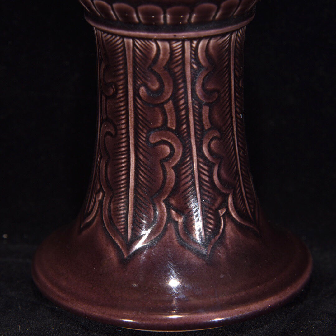 Chinese antique colored glazed flower drum