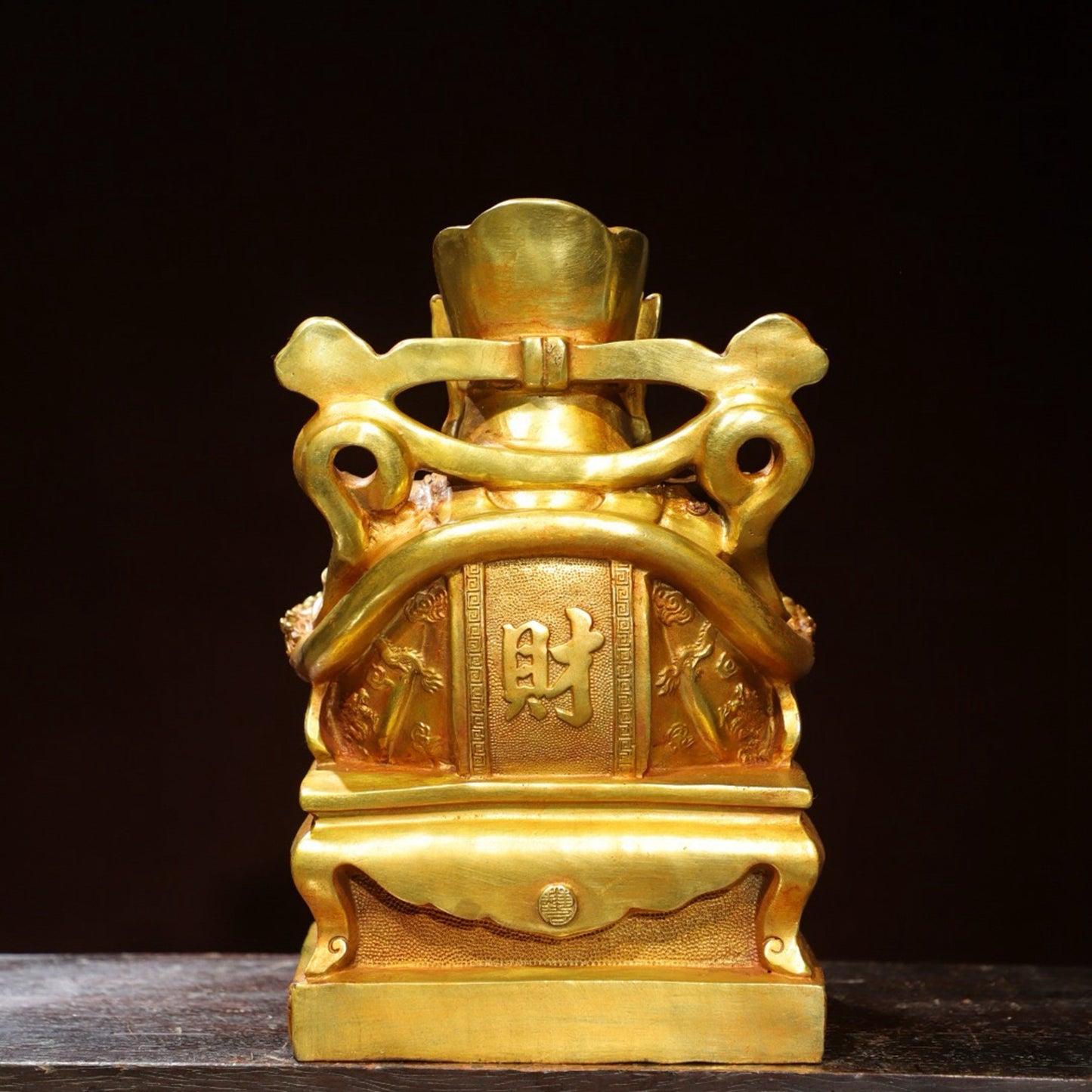 Bronze Plated Statue of God of Wealth