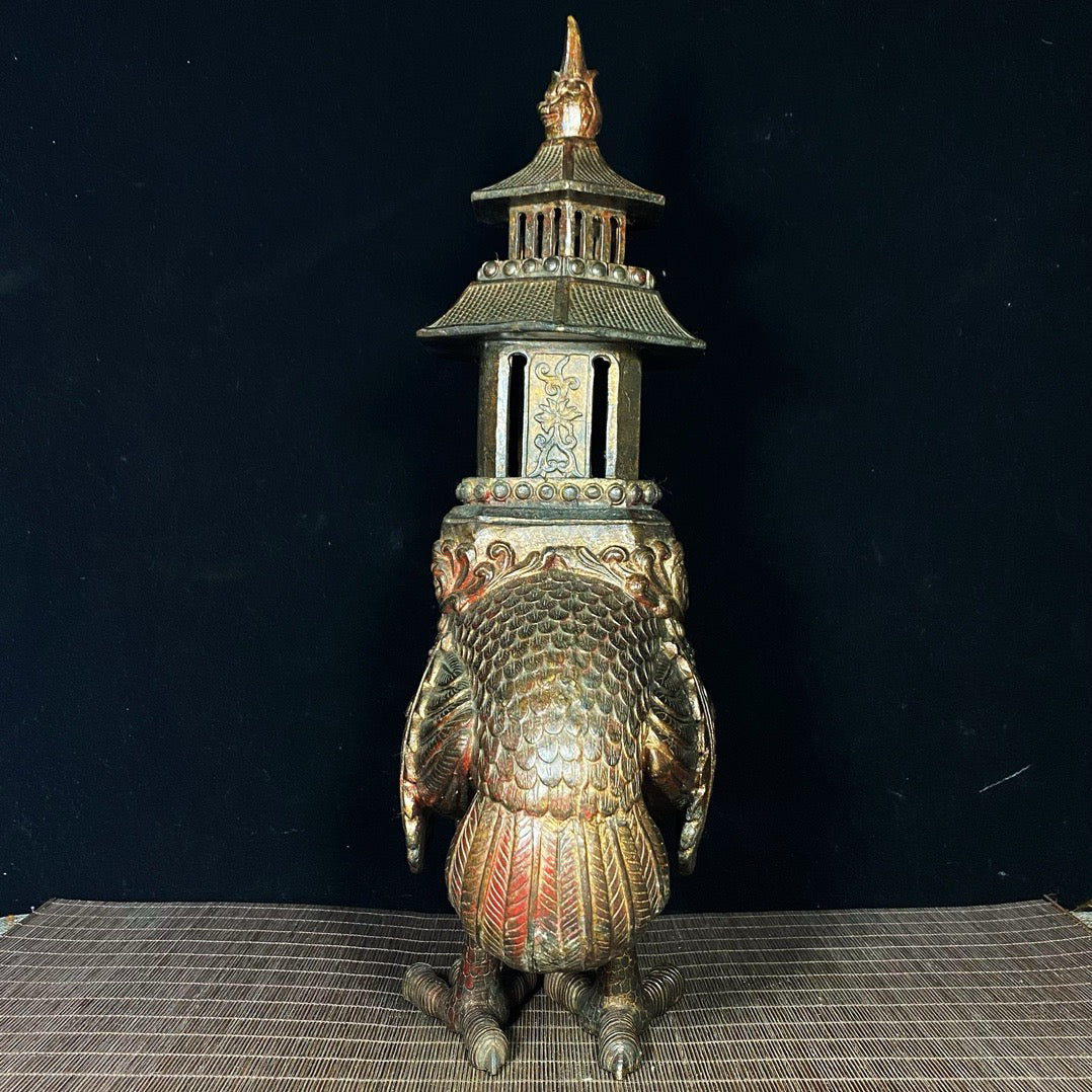 Chinese antique pure copper incense burner