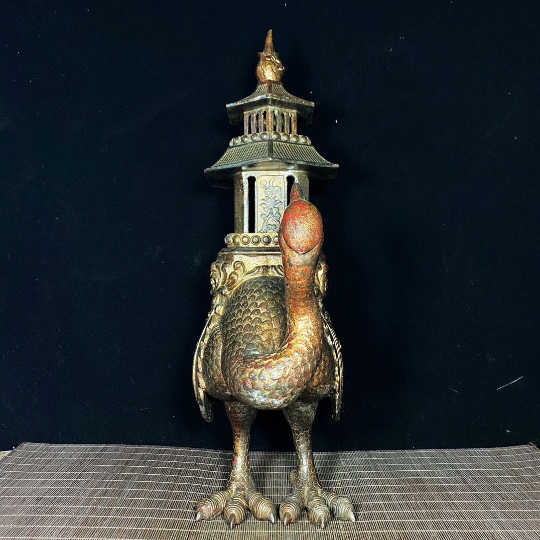 Chinese antique pure copper incense burner