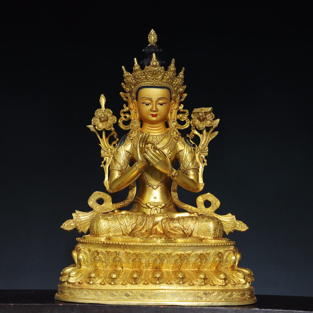 Chinese antique pure copper Buddha statues
