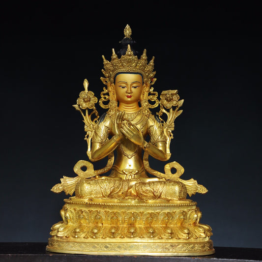 Chinese antique pure copper Buddha statues